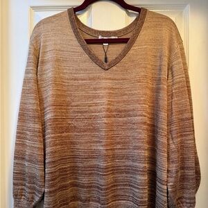 CHICO’S Ombré Metallic Pullover Sweater-Size 3 (XL)